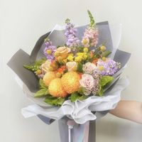 ブーケ,黄色い花,お誕生日ブーケ,ローズ,花のある暮らしの画像
