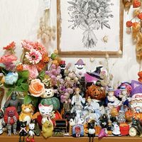 センニチコウ,ニゲラ,ホオズキ,ハロウィンの画像