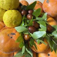 ナツメ,柚子,カキ,サツマイモ,プレゼントの画像