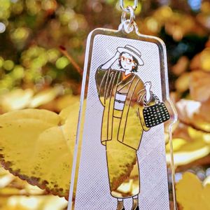 カツラ,カツラ,カツラの黄葉,カツラの黄葉,お散歩ちゃんキーホルダーの画像