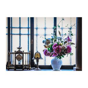 ガラスの花瓶,素敵な花,時代を越えて,窓辺の画像