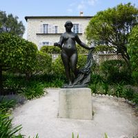 オリーブ,オリーブ,ウチワサボテン,ヤシの木,オーギュスト・ルノワールの画像