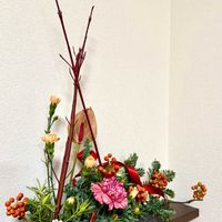 アンスリウム,カーネーション,松ぼっくり,もみの木,サンキライの画像