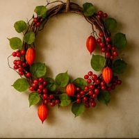 カラスウリ,カラスウリ,サルトリイバラ,サルトリイバラ,リースの画像