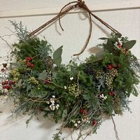 いつもありがとう♡,ガーランド, フラワーアレンジ,花日記,クリスマス月間の画像