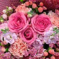 花束,ピンクの花,ばら バラ 薔薇,今日も笑顔で♡,Happiness♡♡の画像