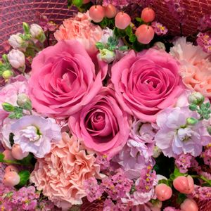 花束,ピンクの花,ばら バラ 薔薇,今日も笑顔で♡,Happiness♡♡の画像