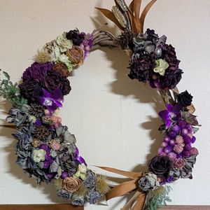 ドライフラワー,紫陽花ドライ,植物のある暮らし,千日紅ドライ,千日紅リースの画像