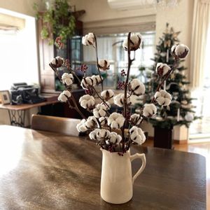 サンキライ,コットンフラワー,ドライフラワー,玄関ディスプレイ,クリスマスディスプレイの画像