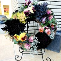 パンジー・ビオラ,葉牡丹,リース,フラワースタンド,平和を願う☆の画像