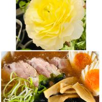 ラナンキュラス,チャーシュー麺,復興祈願,世界平和,食べ歩きの画像