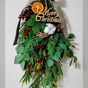 ハンドメイド,癒やし,ほっこり笑顔に,能登半島地震に心寄せて…,2024 クリスマスリースの画像