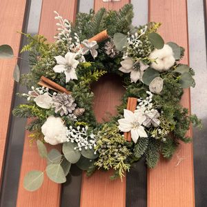 クリスマスリース,玄関アプローチの画像