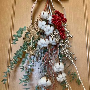 おきにいり,クリスマススワッグ,キュンキュン乙女倶楽部,手作りスワッグ,バラと夢CLUBの画像