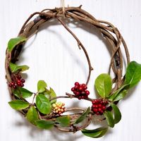 サネカズラ,リース,可愛い〜♡,赤い実,優しい色合い♡の画像