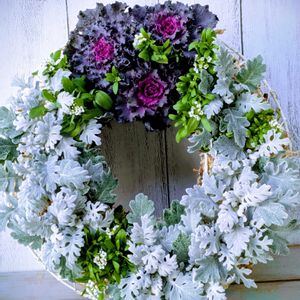 シロタエギク,リース,花のある暮らし,HTC,WEEKEND FLOWERの画像