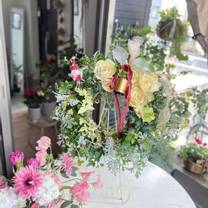 葉牡丹,クリスマスリース,根付き苗リース,テラスの画像