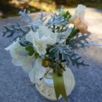 キンギョソウ,シロタエギク,庭の画像