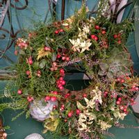 チェッカーベリー,ラセンイ(螺旋藺),寄せ植え,ギャザリングの画像