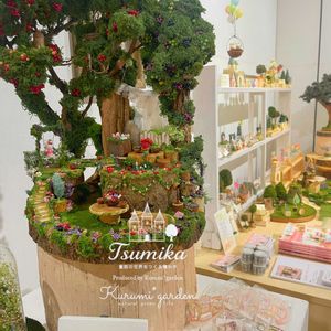 箱庭,木の実のアレンジ,どんぐりの帽子,ミニジオラマ,ミニジオラマの画像