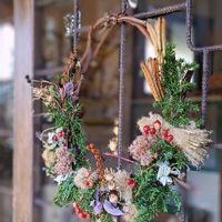 カフェ,リース,お出かけ先にて,キュンキュン乙女倶楽部,冬の実の画像