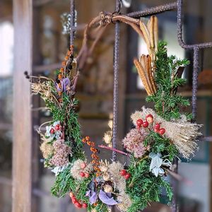 カフェ,リース,お出かけ先にて,キュンキュン乙女倶楽部,冬の実の画像