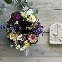 リース,今日の一枚,花のある暮らし,wreath,寄せ植え教室の画像