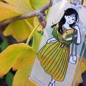 イチョウ,花言葉,縁起善き哉〜☆,お散歩ちゃんキーホルダー,しあわせ運べるようにの画像