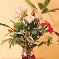 クリスマス,切り花,花瓶,北海道,初冬の画像