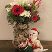 フラワーアレンジメント,クリスマス月間,3Dフィギュアの画像