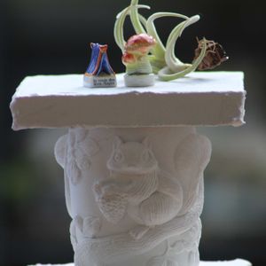 エアープランツ,モルタル造形,モルタル雑貨,毎月23日は本と植物と。,小さな庭の画像