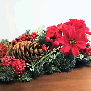 ポインセチア,クリスマス,スワッグ,花のある暮らし,今日のお花の画像