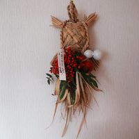 クマザサ,ナンテン,いね,センナリヒョウタン,庭の画像