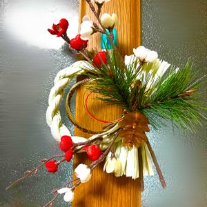 アレンジ,手作り,感謝,花のある暮らし,しめ縄飾りの画像