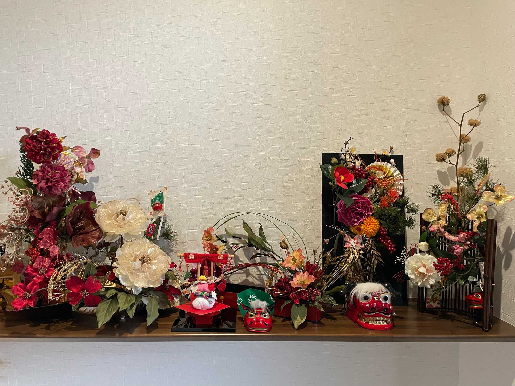 お正月アレンジ No.8 お正月 2026 生花アレンジメント～花友禅 12/28