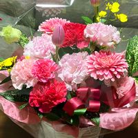 カーネーション,ガーベラ,パンジー・ビオラ,フラワーアレンジ,タコの画像