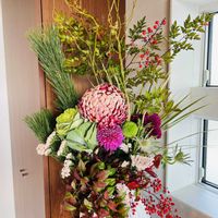 バンクシア,玄関ディスプレイ,オージー好き,2026正月花の画像