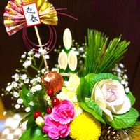 アレンジ,手作り,感謝,花のある暮らし,お正月飾りの画像