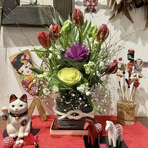 カスミソウ,カスミソウ,ストック,ストック,チューリップの画像