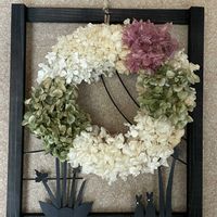 アナベル,ドライフラワー,リース,壁掛け,元気もらえるの画像