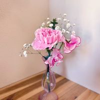 カーネーション,カスミソウ,スイートピー,ユーカリ,切り花の画像