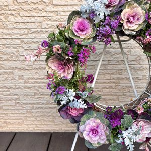 葉牡丹,リースの画像