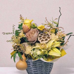 お祝い花,米寿のお祝い,黄金色,元気で明るくの画像