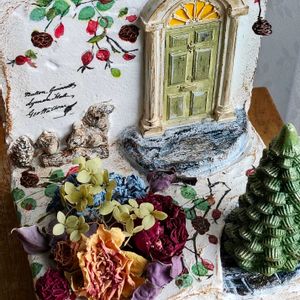 アジサイ,バラ,苔(コケ),アナベル,ハイゴケの画像