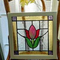 チューリップ,斑入り沈丁花,チンチョウゲ,ステンド　グラス,ティウのトールの画像