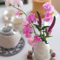 ベロニカ,スイトピー,花のある暮らし,春の色,お部屋に花をの画像