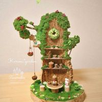 どんぐり,木の実 たくさん,箱庭,白樺,木の実のアレンジの画像