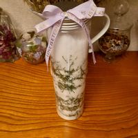 ローズマリー,アイビー,ユーカリ,スワッグ,粘土の画像