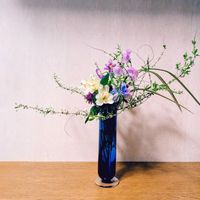 アルストロメリア,スイートピー,ブルースター,マトリカリア,ユキヤナギの画像