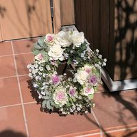リース,寄植え,リングバスケット,玄関アプローチの画像